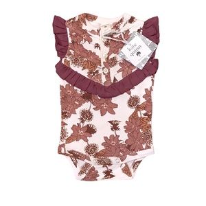 🆕 Kate Quinn Organic Rose Floral Ruffle Romper